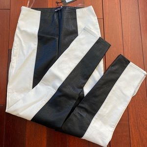 Two-Tone Faux Leather Pants from Nasty Gal